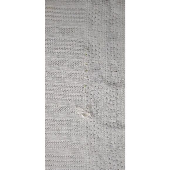 Vintage Friemanit Baby Recieving Blanket White Waffle Weave Acrylic Greece - Picture 5 of 9
